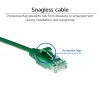 ACT Verde 0,25 metros LSZH U/UTP CAT6 Cable de red Slimline para centro de datos, sin lengüeta con conectores RJ45