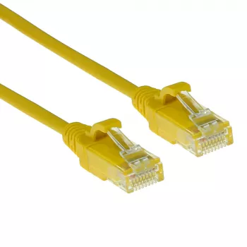 ACT Amarillo 5 metros LSZH U/UTP CAT6 Cable de red Slimline para centro de datos con conectores RJ45
