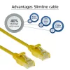 ACT Amarillo 5 metros LSZH U/UTP CAT6 Cable de red Slimline para centro de datos con conectores RJ45