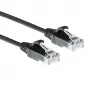 ACT Negro 1 metro LSZH U/UTP CAT6 Cable de red Slimline para centro de datos sin enganche con conectores RJ45
