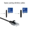 ACT Negro 3 metros LSZH U/UTP CAT6 Cable de red Slimline para centro de datos, sin lengüeta con conectores RJ45