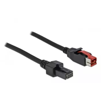 Cable PoweredUSB DeLOCK 85950 24 V a 2 x conector macho 4 pines 1 m