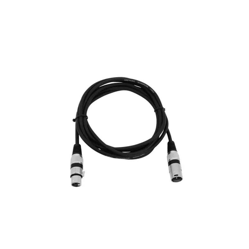 Cable de audio XLR 3 pines Omnitronic 3022047N 3 m Negro