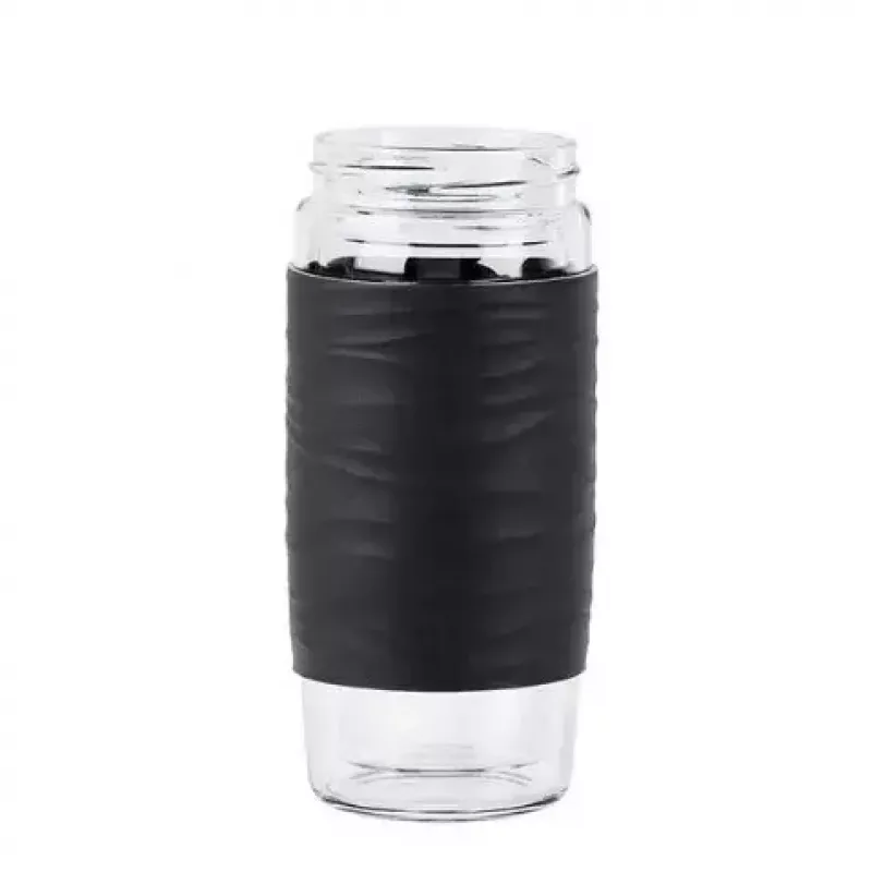 EMSA N20803 taza de té, 420 ml, negro, con filtro