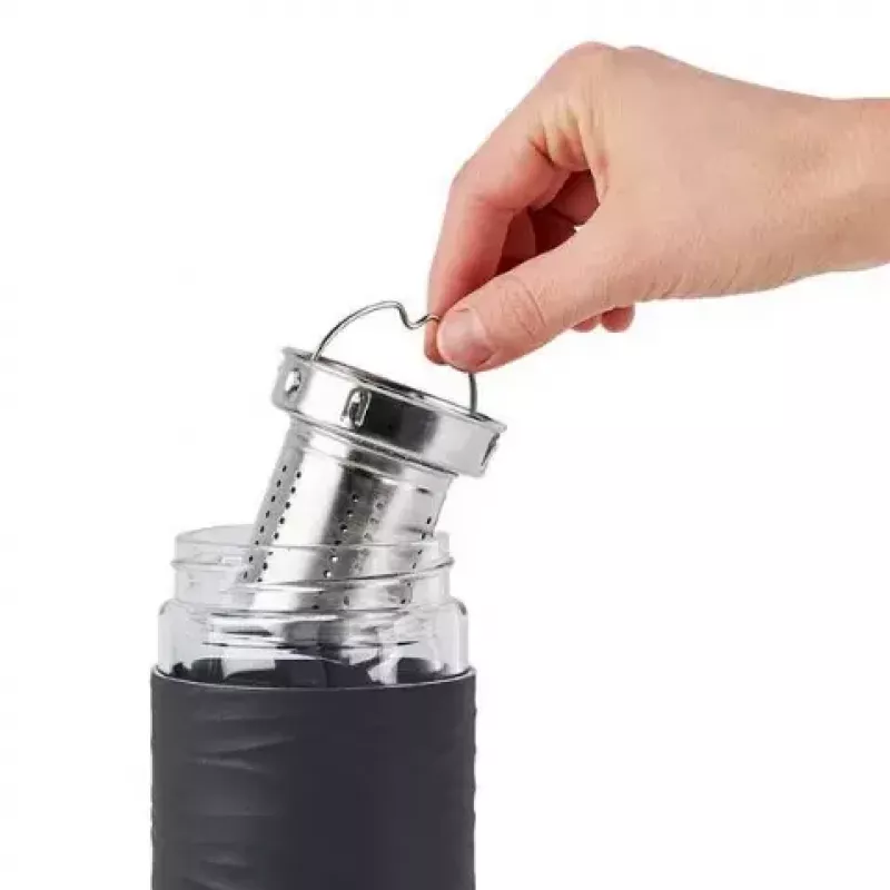 EMSA N20803 taza de té, 420 ml, negro, con filtro