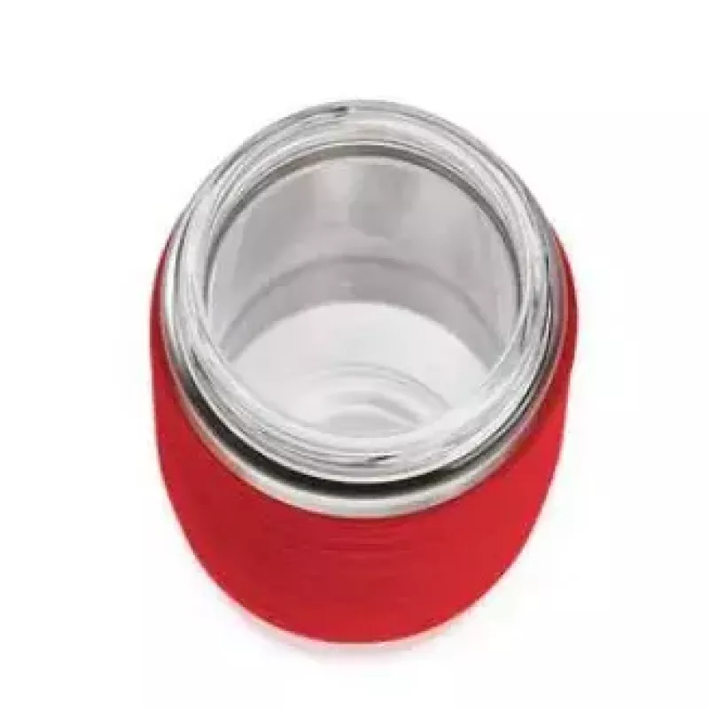 Emsa TEA MUG taza aislante con filtro 2 en 1, 420 ml, rojo