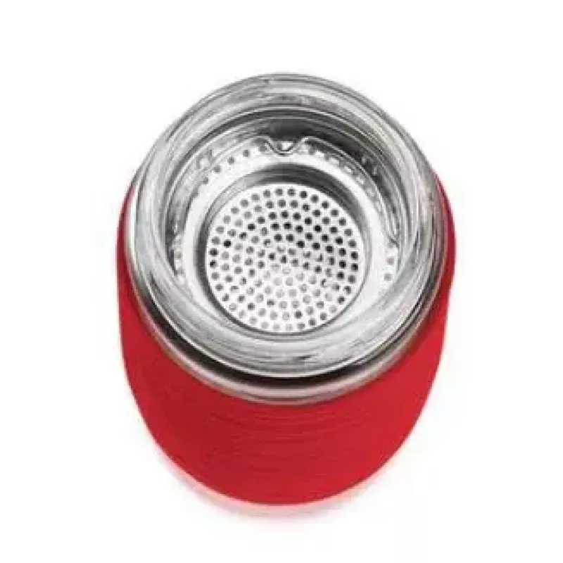 Emsa TEA MUG taza aislante con filtro 2 en 1, 420 ml, rojo