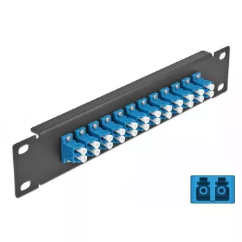 Panel de conexiones de fibra óptica DeLOCK 10