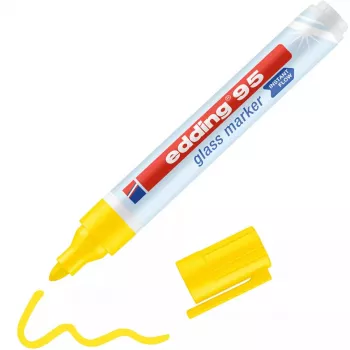 Rotulador para cristal Edding 95 Punta redonda Amarillo