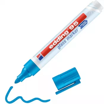 Rotulador para cristal Edding 95 Punta redonda Azul
