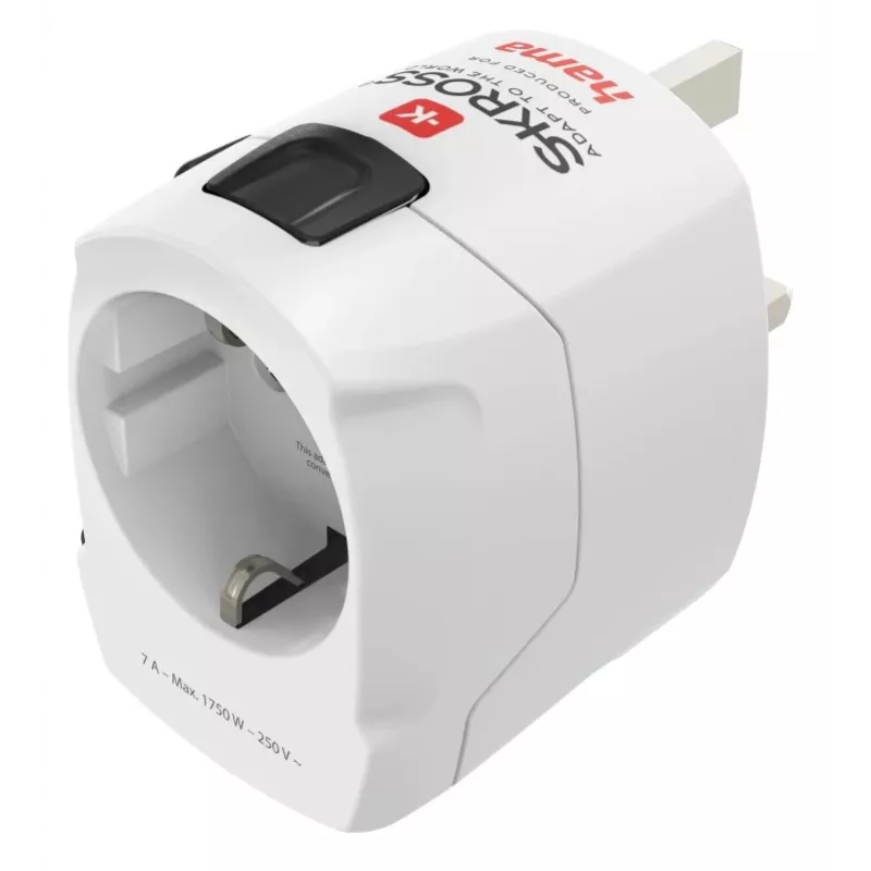 Hama World Travel Pro Adaptador de viaje universal tipo F Blanco
