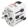 Hama World Travel Pro Adaptador de viaje universal tipo F Blanco