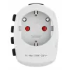 Hama World Travel Pro Adaptador de viaje universal tipo F Blanco