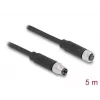 DeLOCK cable M8 de 3 polos codificado A conector macho a conector hembra PUR TPU 5 m