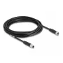 DeLOCK cable M8 de 3 polos codificado A conector macho a conector hembra PUR TPU 5 m