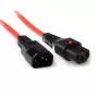 ACT cable de alimentación C13 IEC Lock C14 rojo 1,5 m 10 A 230 V