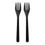 Tenedor desechable Papstar 96435 polipropileno negro 50 uds.
