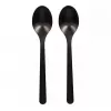 Cuchara de sopa desechable Papstar 96437 polipropileno negro 50 uds.