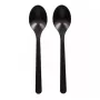 Cuchara de sopa desechable Papstar 96437 polipropileno negro 50 uds.