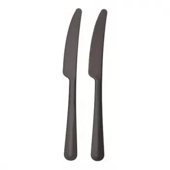 Cuchillo desechable Papstar 96527 negro polipropileno 197 mm 200 uds.