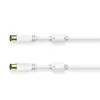 Cable coaxial Hama 00205247 3 m blanco conector coaxial macho