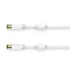 Cable coaxial Hama 00205246 1,5 m blanco conector coaxial macho