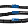 ACT funda espiral para cables de 20 mm, longitud 30 metros, gestión de cables, negro, policloruro de vinilo (PVC)