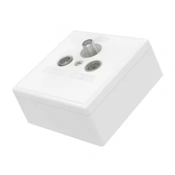 Hama 00205288 toma de antena SAT + TV + radio blanco