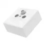 Hama 00205288 toma de antena SAT + TV + radio blanco
