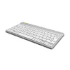 R-Go Tools teclado ergonómico R-Go Compact Break, teclado compacto con software de pausas, QWERTY (UK), Bluetooth, blanco