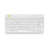 R-Go Tools teclado ergonómico R-Go Compact Break, teclado compacto con software de pausas, QWERTY (UK), Bluetooth, blanco