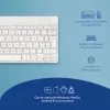R-Go Tools teclado ergonómico R-Go Compact Break, teclado compacto con software de pausas, QWERTY (UK), Bluetooth, blanco