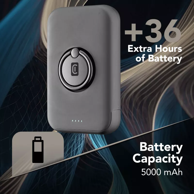 Cellularline batería externa inalámbrica MAG 5000 cargador portátil compatible con el sistema MagSafe