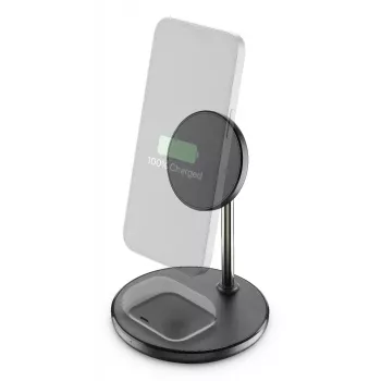 Cellularline Mag Duo cargador inalámbrico 2 en 1 base de carga inalámbrica para dispositivos Apple