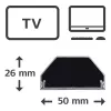 Hama 00220986 Organizador de cables Universal canaleta para cables Plata 1 unidad