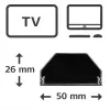 Hama 00220987 Organizador de cables Universal canaleta para cables Negro 1 unidad