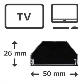 Hama 00220987 Organizador de cables Universal canaleta para cables Negro 1 unidad