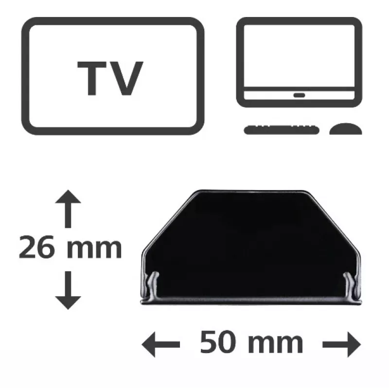 Hama 00220987 Organizador de cables Universal canaleta para cables Negro 1 unidad