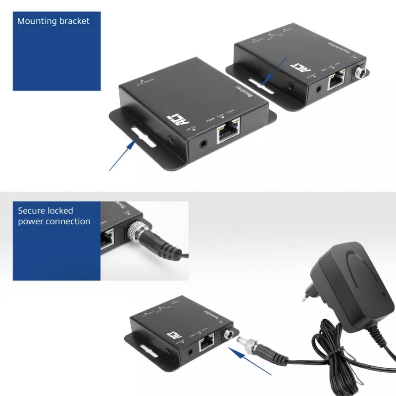 ACT AC7801 transmisor y receptor AV, negro