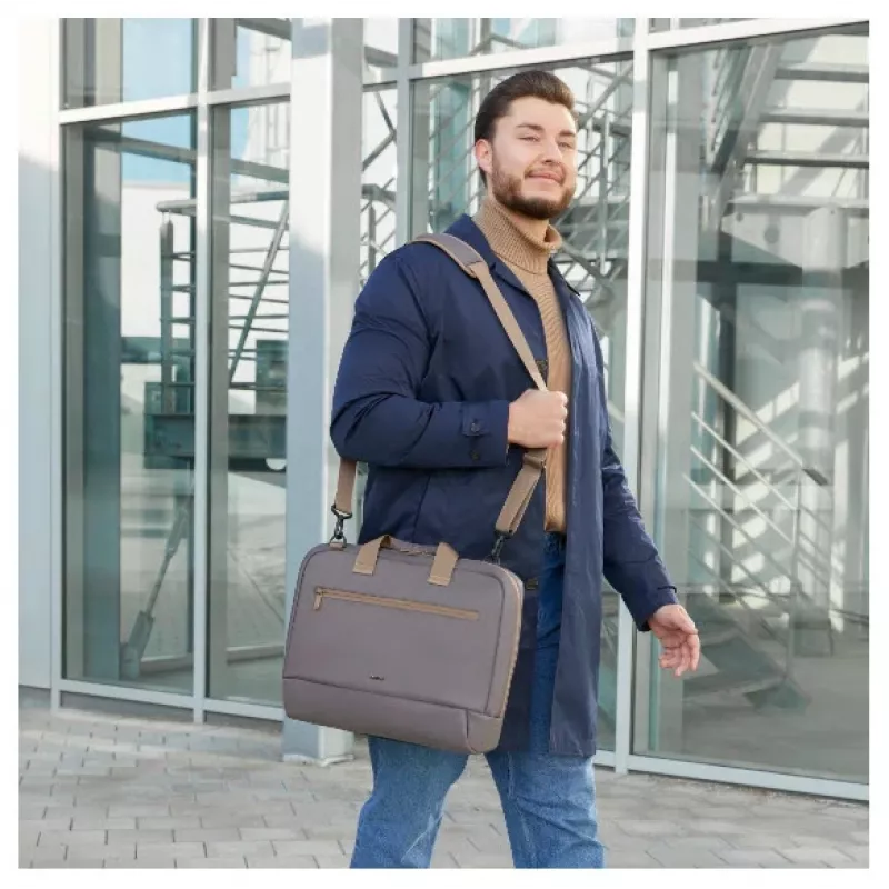 Hama Ultra Lightweight 35,8 cm (14,1 pulgadas) Bolsa toploader Antracita, Beige