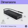 HP 4K USB-C Multiport Hub, USB Type-C, USB Type-C, 10000 Mbit/s, 3840 x 2160, negro, 65 W