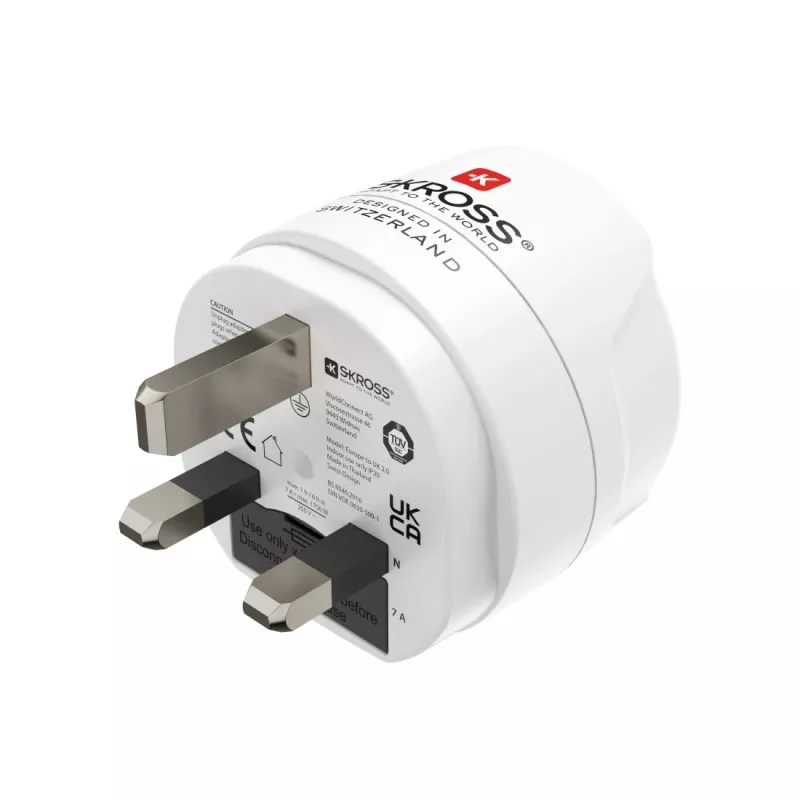 Hama 00223483 Adaptador de viaje Type-G (UK) Type-F Blanco