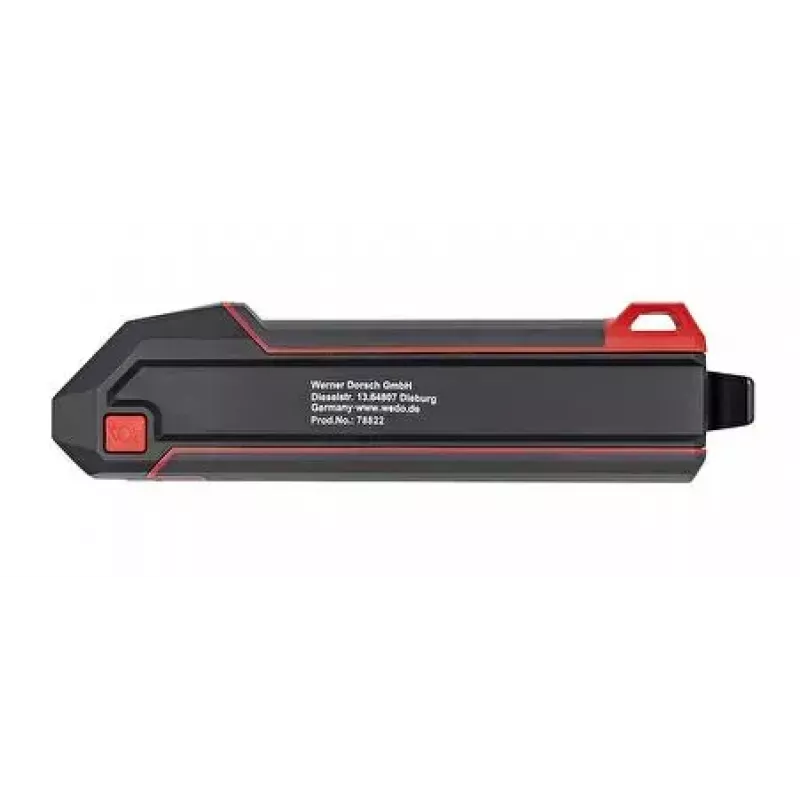 WEDO 78822 Premium cúter-rascador con función de giro de la hoja, negro/rojo