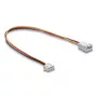 DeLOCK 90867 cable alargador de ventilador JST 3 pines, macho a hembra, longitud del conector 7 mm, 30 cm