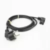 Cable de alimentación ACT CEE 7/7 conector macho (acodado) - C15 (acodado a la derecha) IEC60320 negro 1,5 m