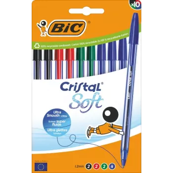 Bolígrafo de palanca BIC 516359 colores surtidos 10 uds.