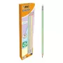 BIC Evolution Pastel lápices HB con goma de borrar, 10 uds., Pink/Purple/Green/Yellow