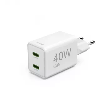 Hama 00201989 Cargador móvil para auriculares, portátil, batería externa, smartphone, tablet Blanco Carga rápida CA Interior