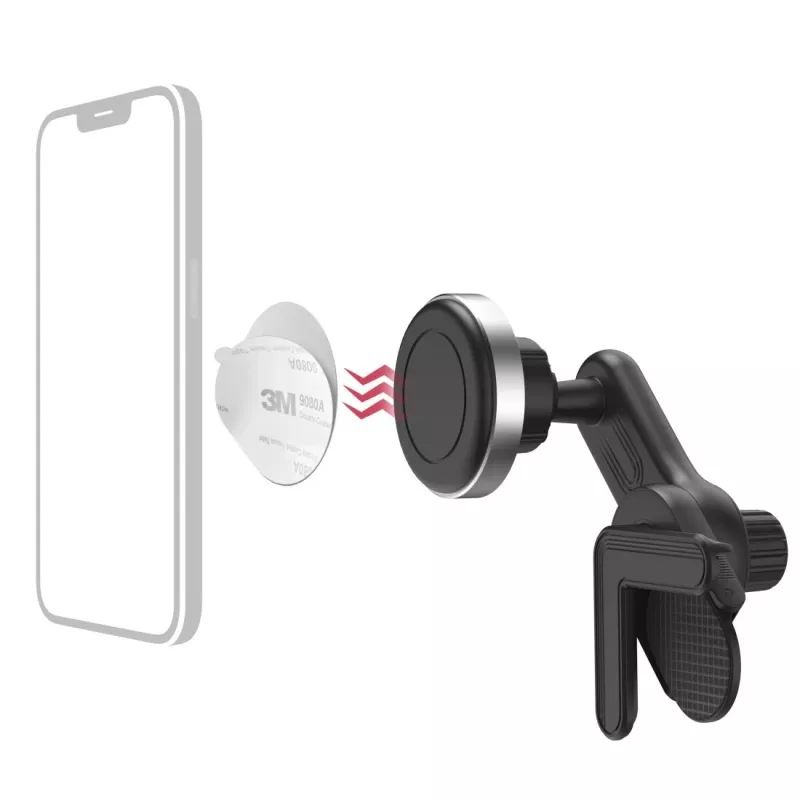 Hama 00201988 Soporte activo para teléfono móvil/smartphone Negro, Plateado