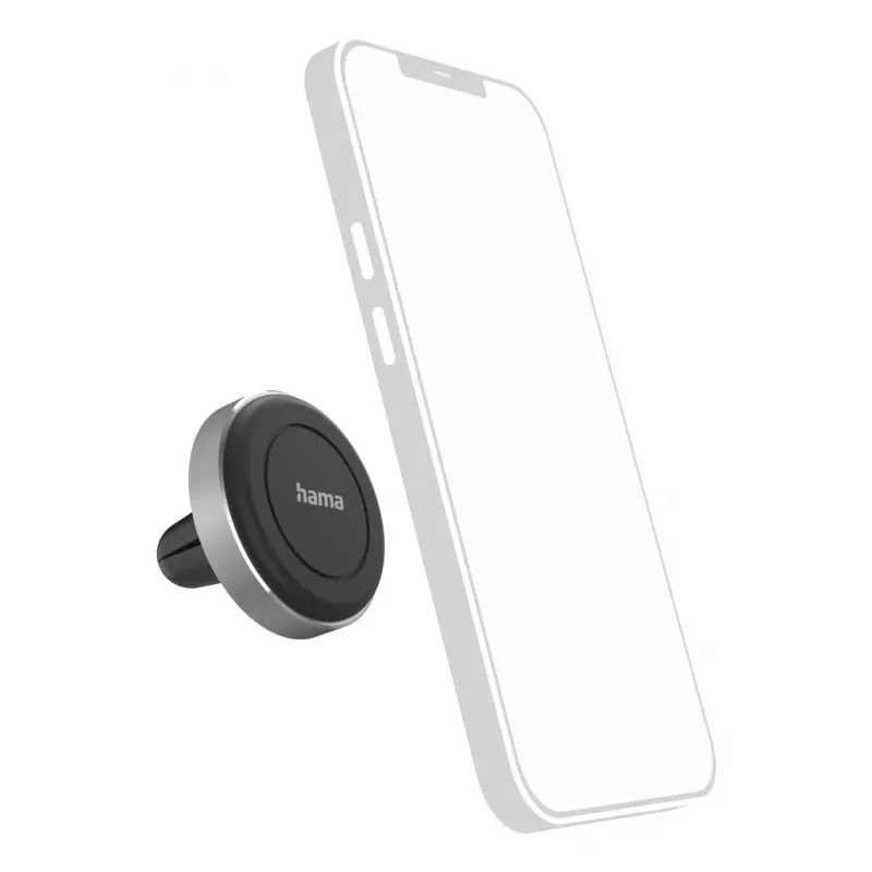 Hama Soporte magnético pasivo para teléfono móvil/smartphone Negro, Plateado